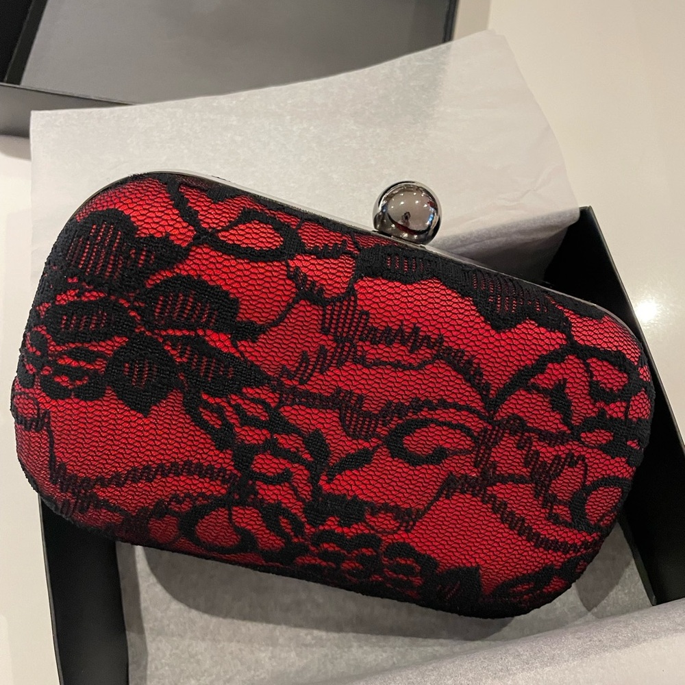 Black Lace Evening Clutch